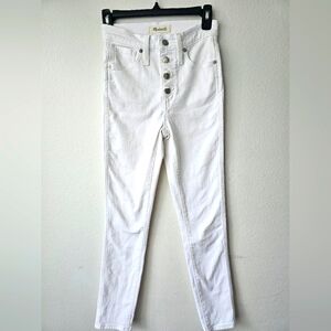 Madewell white button jeans